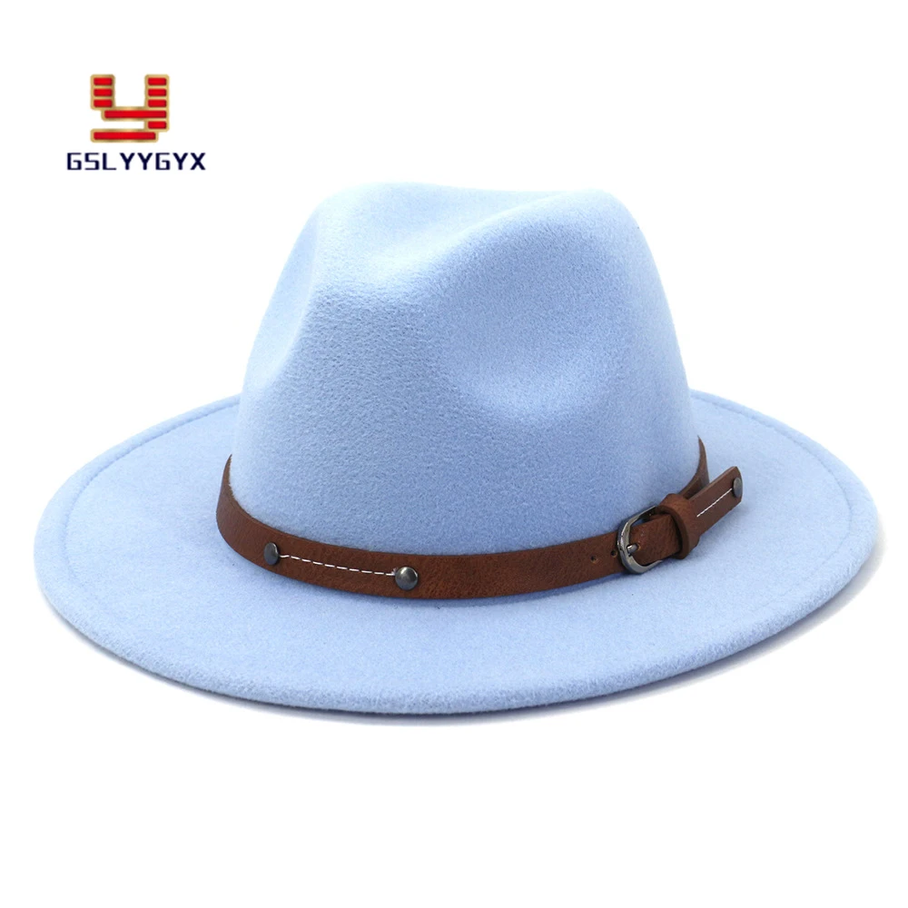 

2021 Новое прибытие Весна в европейском и американском стиле, в стиле джаз, Панама с модным церкви вечерние шерстяная фетровая шляпа для Для ж...