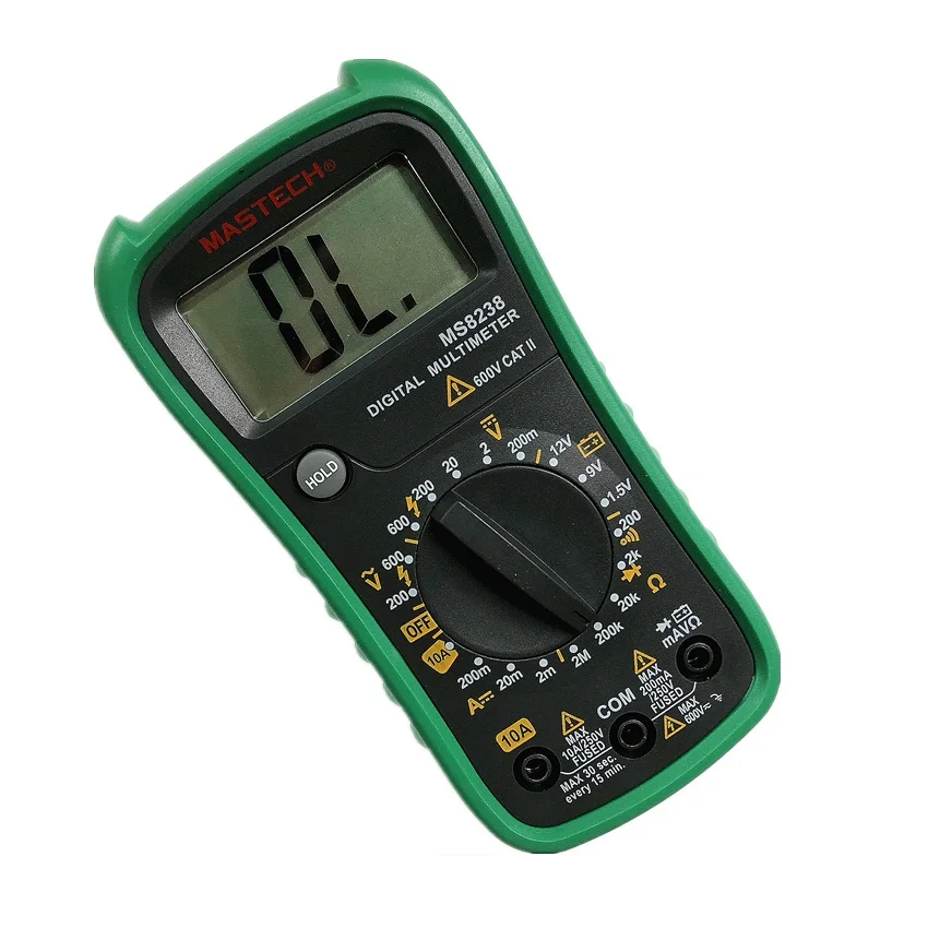 MASTECH MS8238 600V 10A цифровой универсальный измеритель карманный цифровой бытовой Высокоточный цифровой дисплей