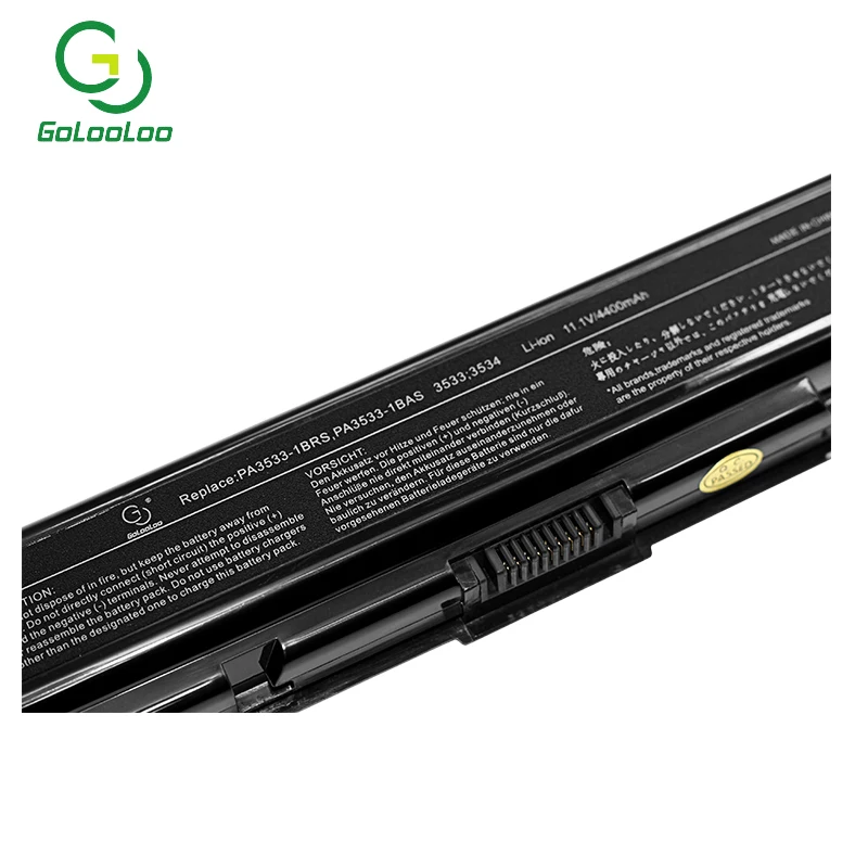

Goloolo laptop battery For Toshiba pa3534 pa3534u PA3534U-1BAS PA3534U-1BRS Satellite A300 A500 L200 L300 L500 L550 L555 bateria
