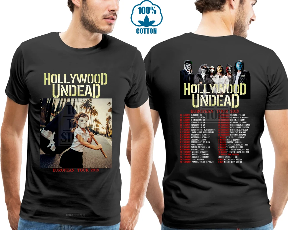 Новый Голливуд Undead Tour 2018 Мужская Футболка Черный Размер S 4Xl 023195 | одежда