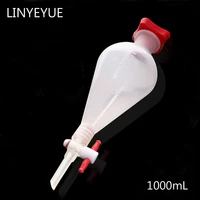 1000ml pear shaped plastic separatory funnel with ptfe stopper pp separating funnel laboratory supplies