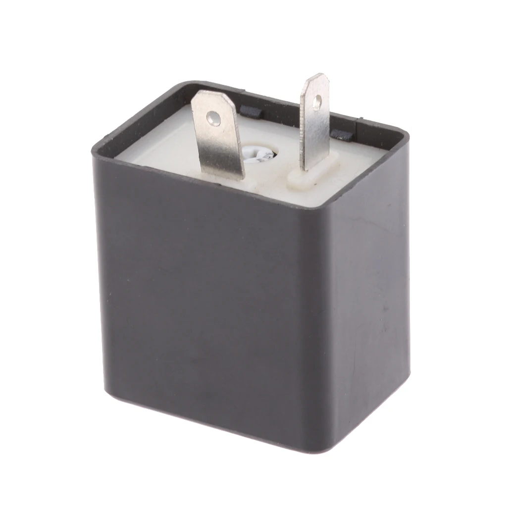 

12V 2 Pin Universal Motorcycle Flasher Relay LED Turn Signals Indicator Resistor Fix Kit - Black