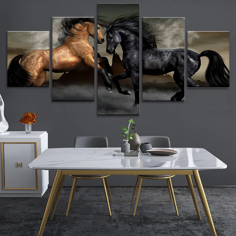 Печатные плакаты настенные модульные картины современные 5 панелей искусство