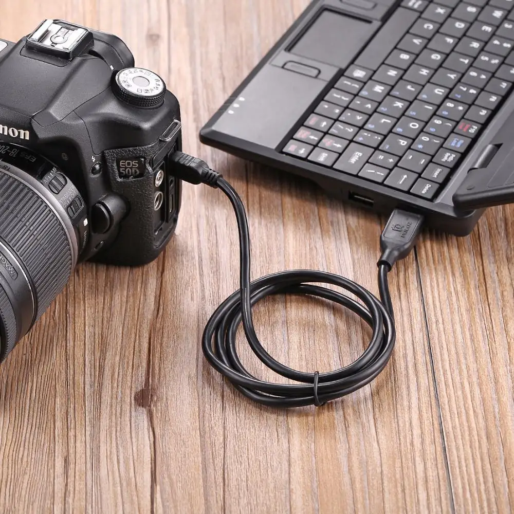 PULUZ Mini 5 Pin USB кабель для зарядки и синхронизации данных GoPro HERO4/3 + Canon EOS 50D/60D/70D/5D2/5D3