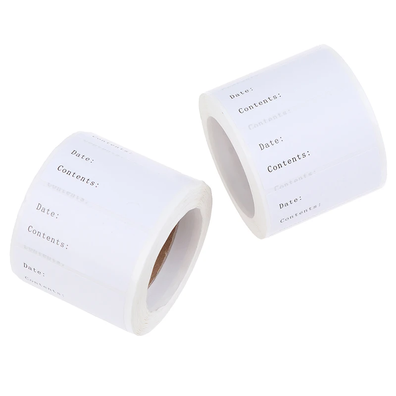 

New 500pcs Kitchen Stickers Freezer Food Storage Date Content