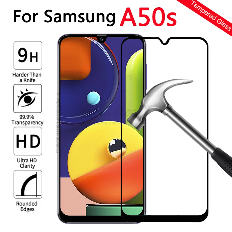 Фото Закаленное стекло с полным покрытием для Samsung A50S A507 Защита экрана Galaxy A50s a50 s a507f
