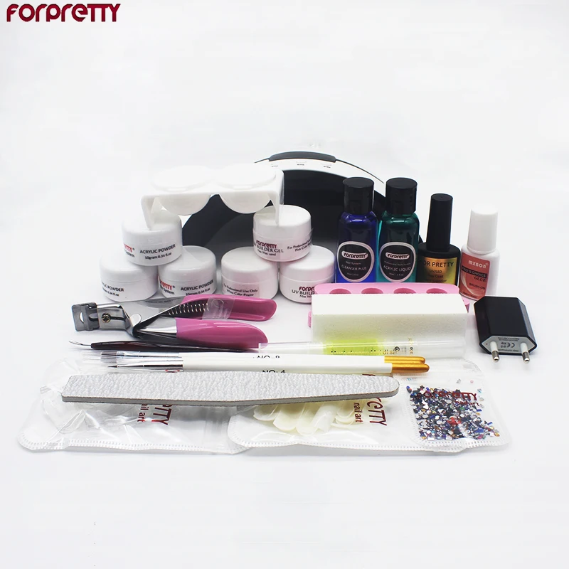 Набор акриловых ногтей набор для маникюра с УФ лампой|Комплекты и наборы| |