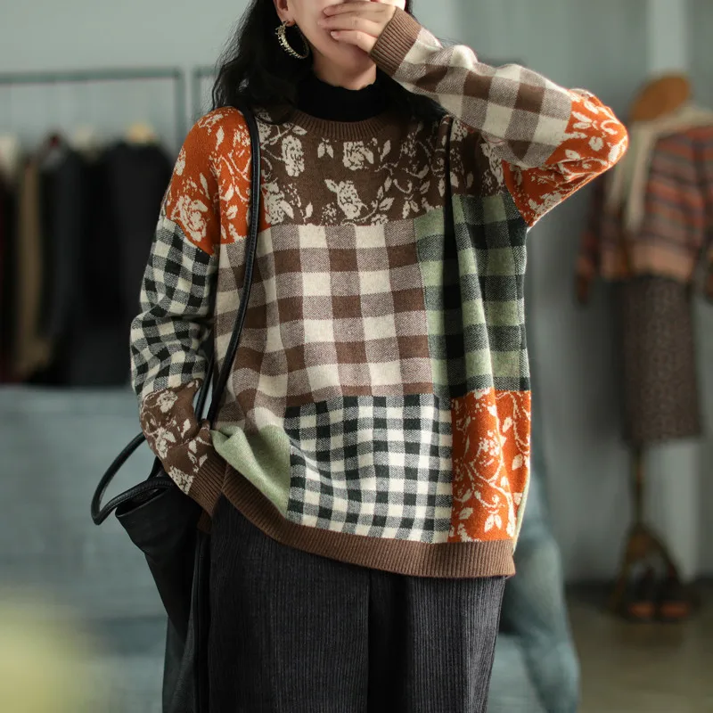 Max LuLu новинка 2020 китайский стиль зимняя женская клетчатая одежда с принтом