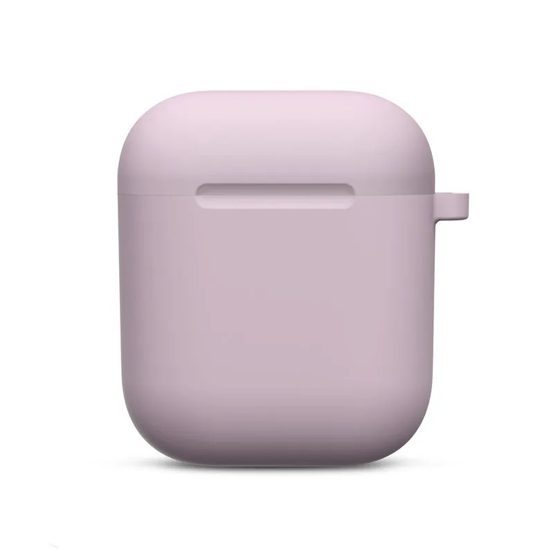 Мини Мягкий силиконовый чехол для Apple Airpods противоударный чехол для Apple гарнитура для Airpods чехол s ультра тонкий Air Pods защитный чехол - Цвет: Purple