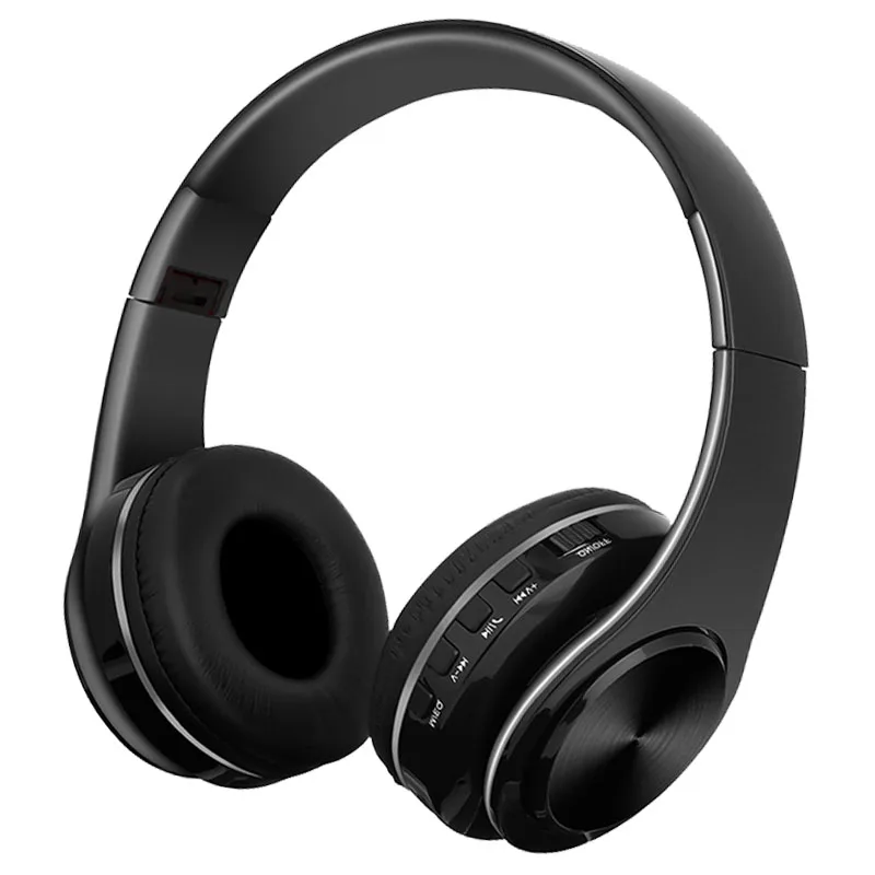 Full Black Новинка B7 Bluetooth наушники беспроводные стерео наушники складные низкие басы гарнитура Регулируемые наушники с микрофоном/TF картой - Цвет: Full Black