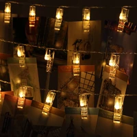 warm white and color clip mounted battery string lights for photo albums and room decoration lighting holiday lighting
