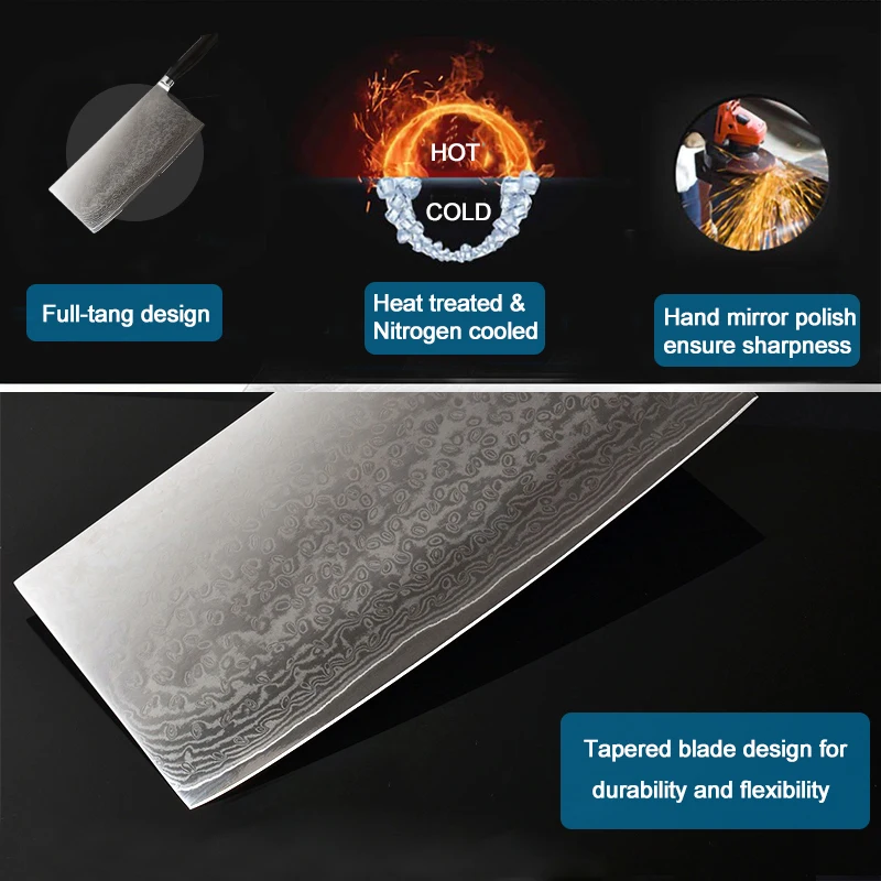 8 дюймов китайский нож шеф повара Кливер разделочные кухонные ножи японский