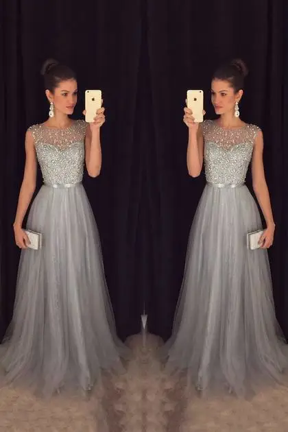 

2018 European and American Spring New Model Women's Hot Selling Chiffon Sleeveless Sequined Dress