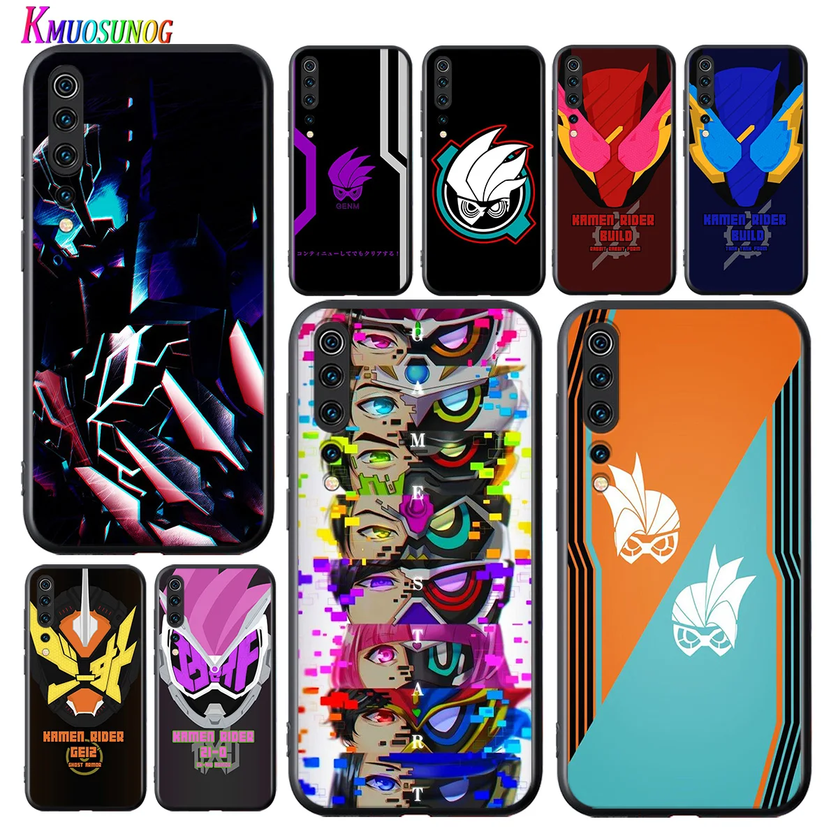 

Hot Anime Dragon Rider Kamen For Xiaomi Mi 11 11i 10T Note 10 9T 9 SE 8 Lite Pro Ultra 5G Black Phone Case