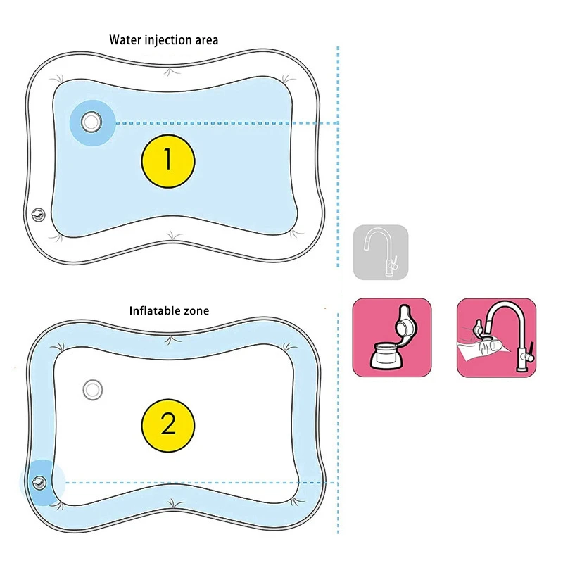 Baby Games Inflatable Water Mat Fitness Activity Summer Game Children's Toy |