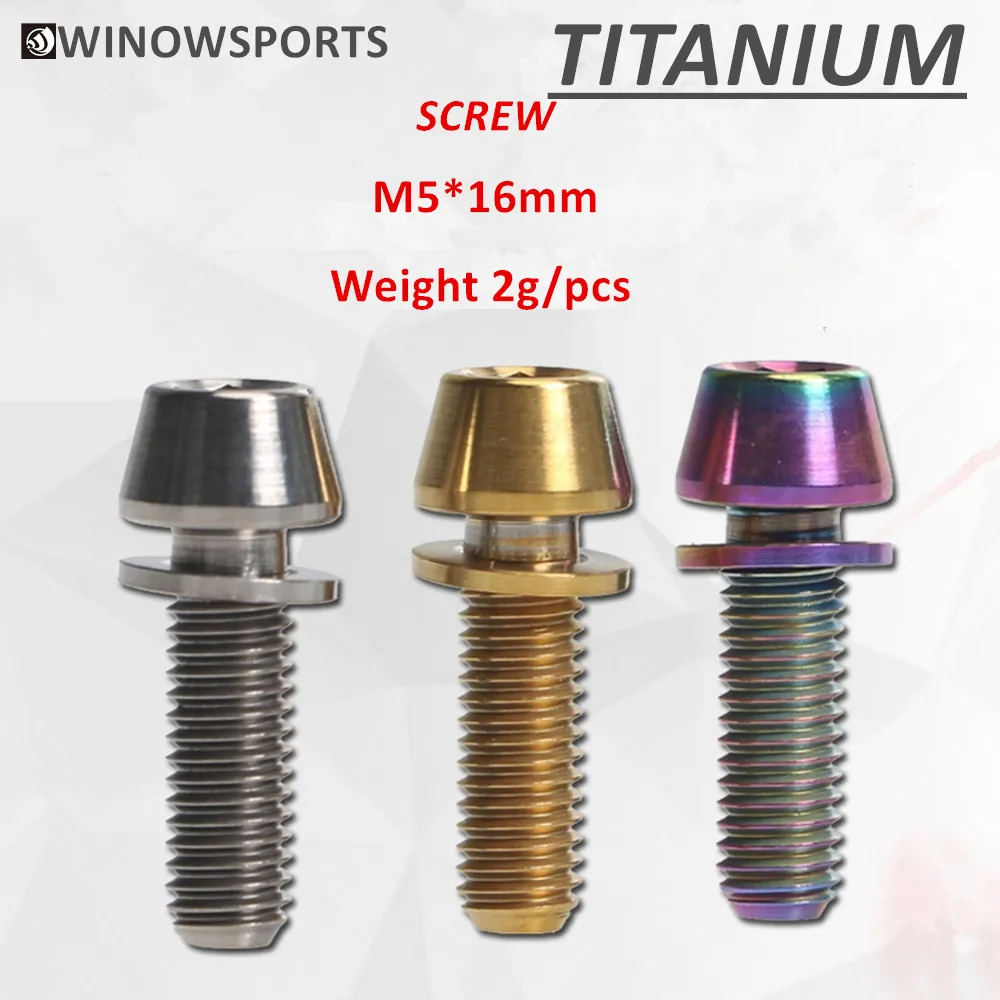 Winowsports супер светильник из титана M5 винт Золотой/титан/цветной сплав 2g для руля