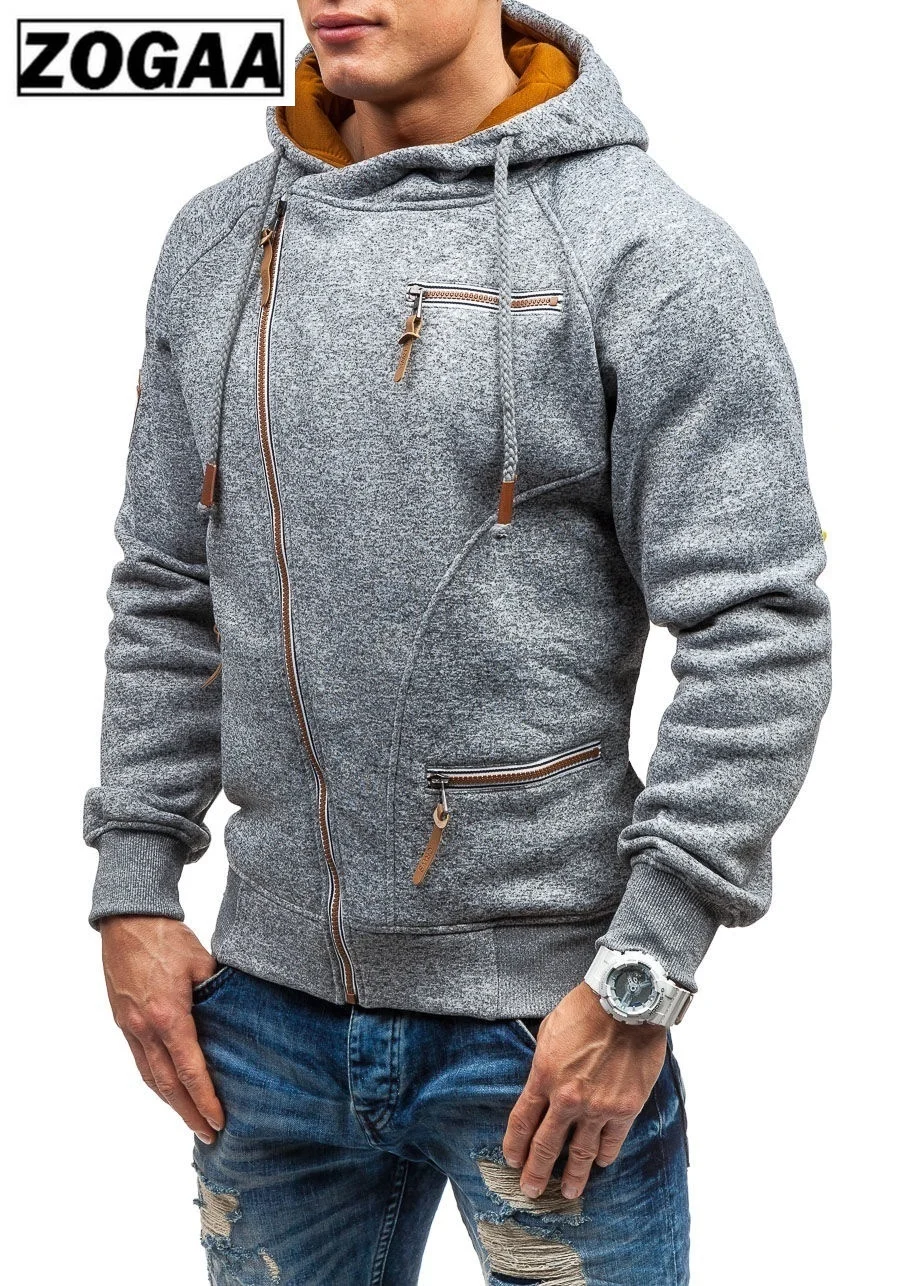 Новинка 2019 3 цвета Мужская модная повседневная толстовка на молнии декоративная