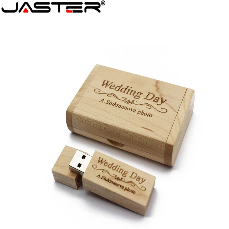 

USB-флеш-накопитель JASTER wodden деревянный с коробкой, 4/8/16/32/64/2,0 ГБ
