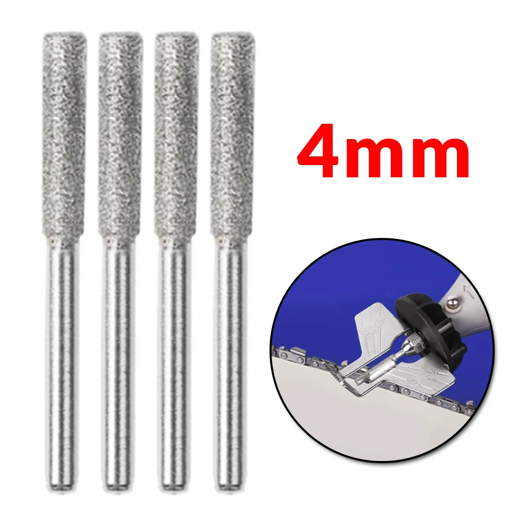 

4PCS/Kit Diamond Chainsaw Grinding Head Polishing Sharpener Burr File Chain Saw Carving Grinding Tools