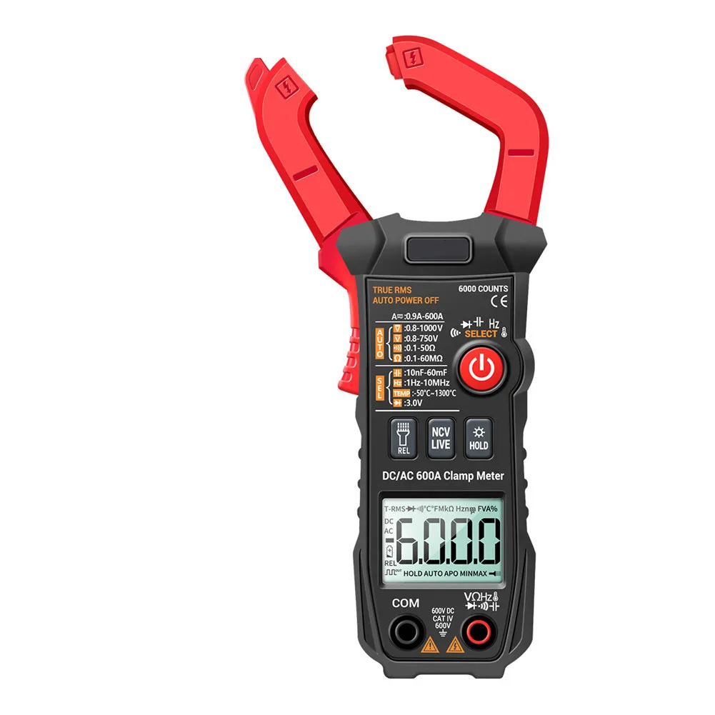 

Accurate Automatic Range LCD Digital Display Multifunctional Multimeter Portable High Precision Clamp Meter Current Voltage