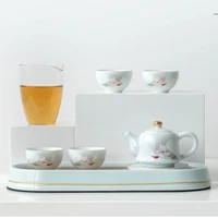porcelain modern office tea set small simple creativity traditional teaware sets chinese gong fu manual fincan kitchen ed50cj