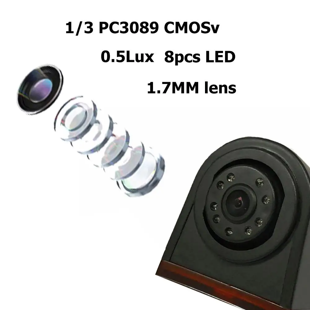 

Car 3rd Brake Light Rear View Camera IP68 Waterproof LED Night Vision Reverse Camera PZ460 Fit For French Car