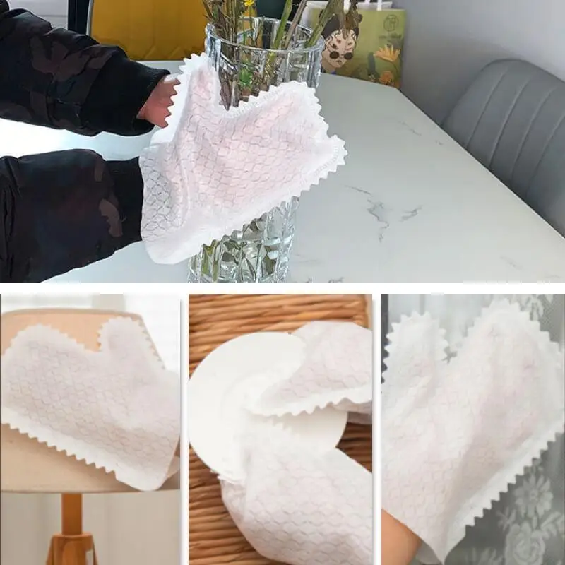 

Dropship 5 Pair Dishwashing Cleaning Gloves Non-woven Fabric Dish Washing Glove For Household Scrubber Kitchen Clean Tool