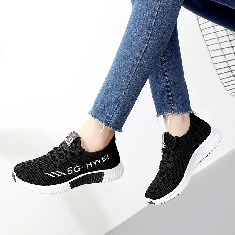 

2021 New Fashion Women Breathable Shoes Female Casual Shoe Women High Quality Mesh Outdoor Walking Lightweight Flat Running Shoe