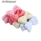 Мягкая эластичная лента для волос с бантом для наращивания ресниц, косметические повязки для волос для мытья лица, инструмент для макияжа