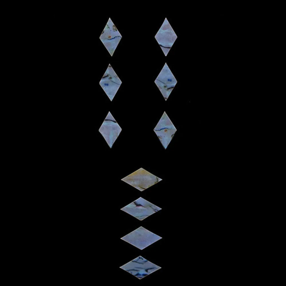 gitarre inlay decals aufkleber griffbrett marker rhombus form ultra dünne für elektrische akustische klassische gitarre bass ukulele teile f