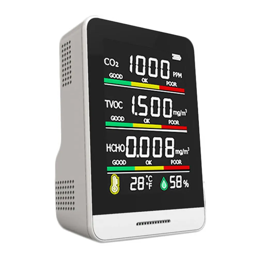 

N-AZ-ZDL-001 CO2 Meter Carbon Dioxide Sensor LCD CO2 Detection Air Quality Monitor Temperature Humidity Meter Gas Analyzer