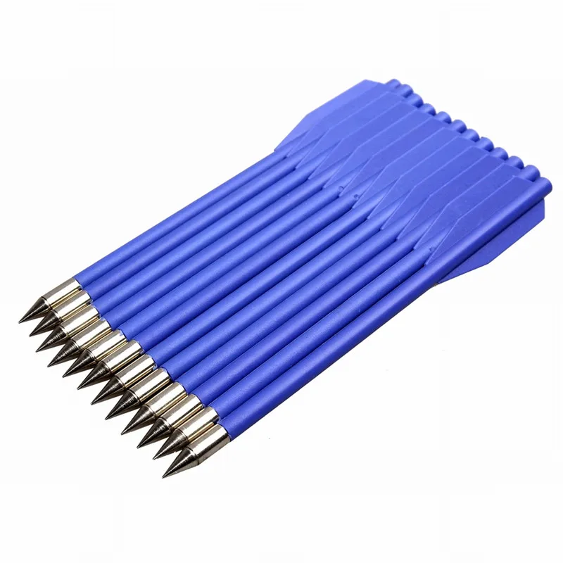 Blue 12шт /лот 16 см миксерный цвет Стрельба Охотничья стрельба Стальная стрела Тактическая военная экипировка - Цвет: Blue