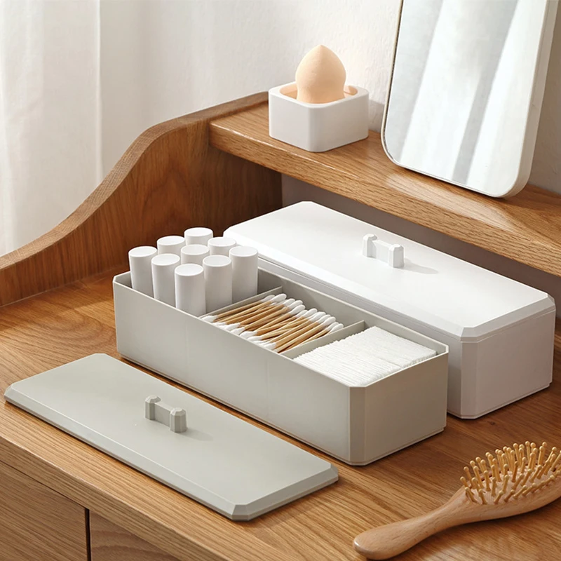 

Отдельная коробка для хранения косметики, настольные органайзеры, контейнер для хранения мелочей, пыленепроницаемые коробки для ватных па...