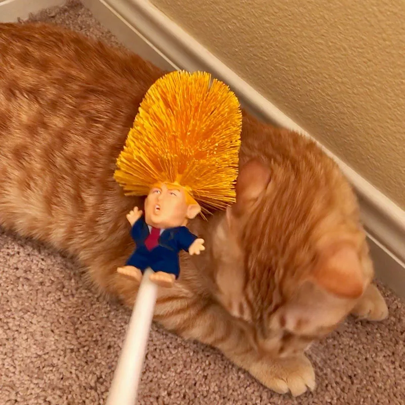 Новинка Лидер продаж 1 шт. унитаз Дональд Трамп щетка забавный подарок-кляп