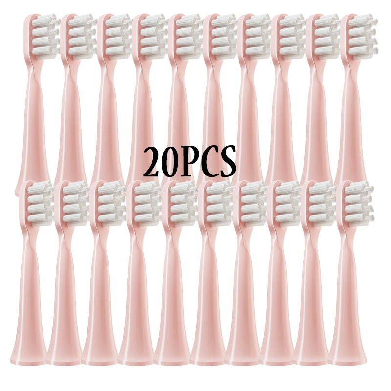 

20-50pcs/Set For XIAOMI T100 Pink Replace Brush Heads Clean Vacuum Soft DuPont Bristle Brush Nozzles Wholesale Oral Care