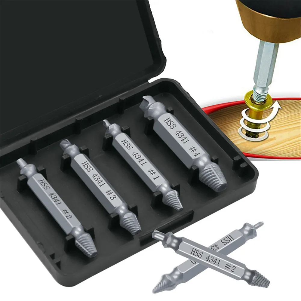 

6pcs Damaged Screw Extractor Speed Out Drill Bits Tool Set Broken Bolt Remover