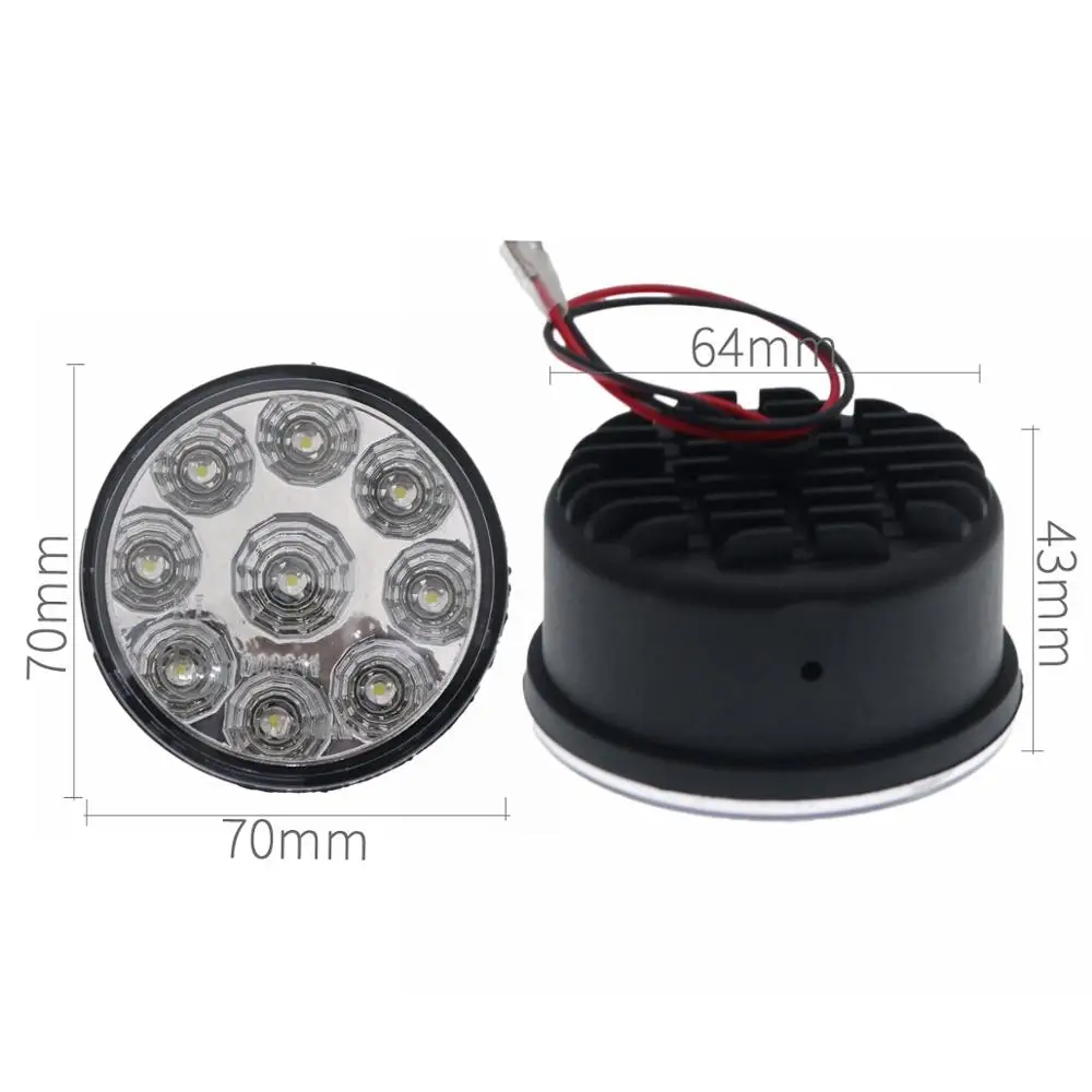 Универсальный круглый 9LED автомобиля DRL дневные ходовые огни противотуманные