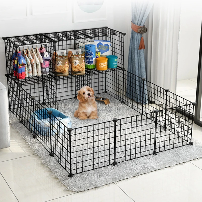 

Foldable Pet Playpen Iron Fence Puppy Kennel House Exercise Training Puppy Kitten Space Dogs Supplies rabbits guinea pig Cage*