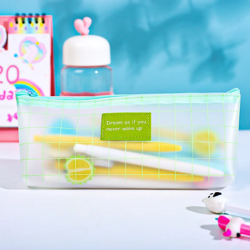 Сетчатый прозрачный чехол карандаш для девочек школьные принадлежности ПВХ