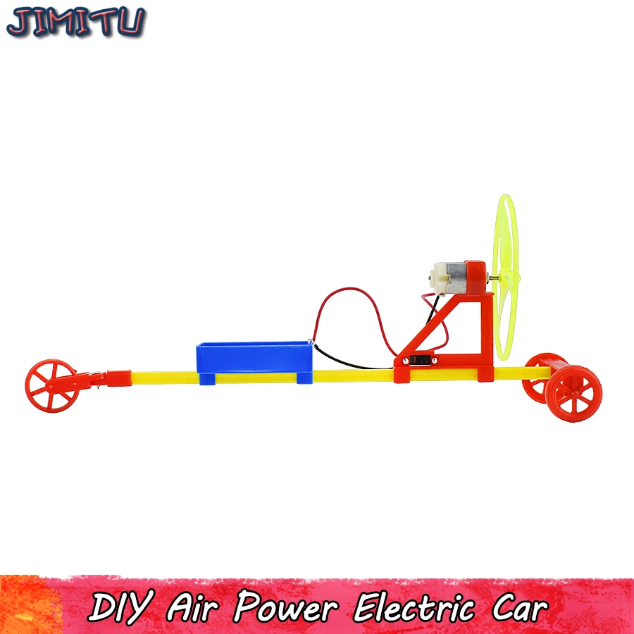 

DIY Electric Car Toy Air Paddle Racing Creative Experiment Model Kits Educational Toys for Boys Handmade Learning Hobbies Gifts