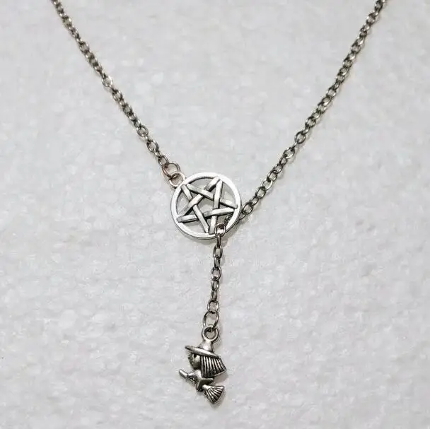 Звезда пентаграммы Wiccan Pentacle Крест Подвеска-аркан ведьма на палочке колдовство
