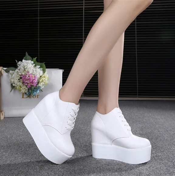 

Spring and Autumn 2019 New 12CM Super High-heeled Single Shoe Waterproof Platform Thick-soled Muffin Cake Shoes with Increased T