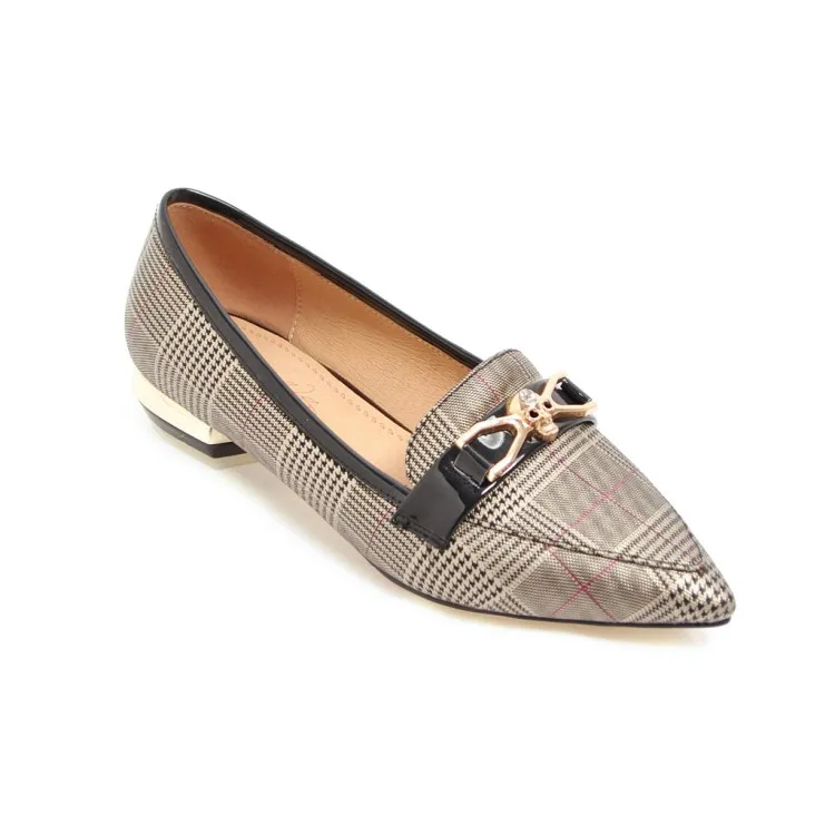 

Plus Size Fashion Plaid flat sole shoes summer flat ladies women shoes woman