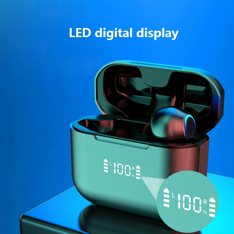 

Mini TWS Wireless Headphones Stereo Bass Bluetooth 5.0 Earphone Touch Noise Cancelling Sports Earbuds with Mic For iOS/Android