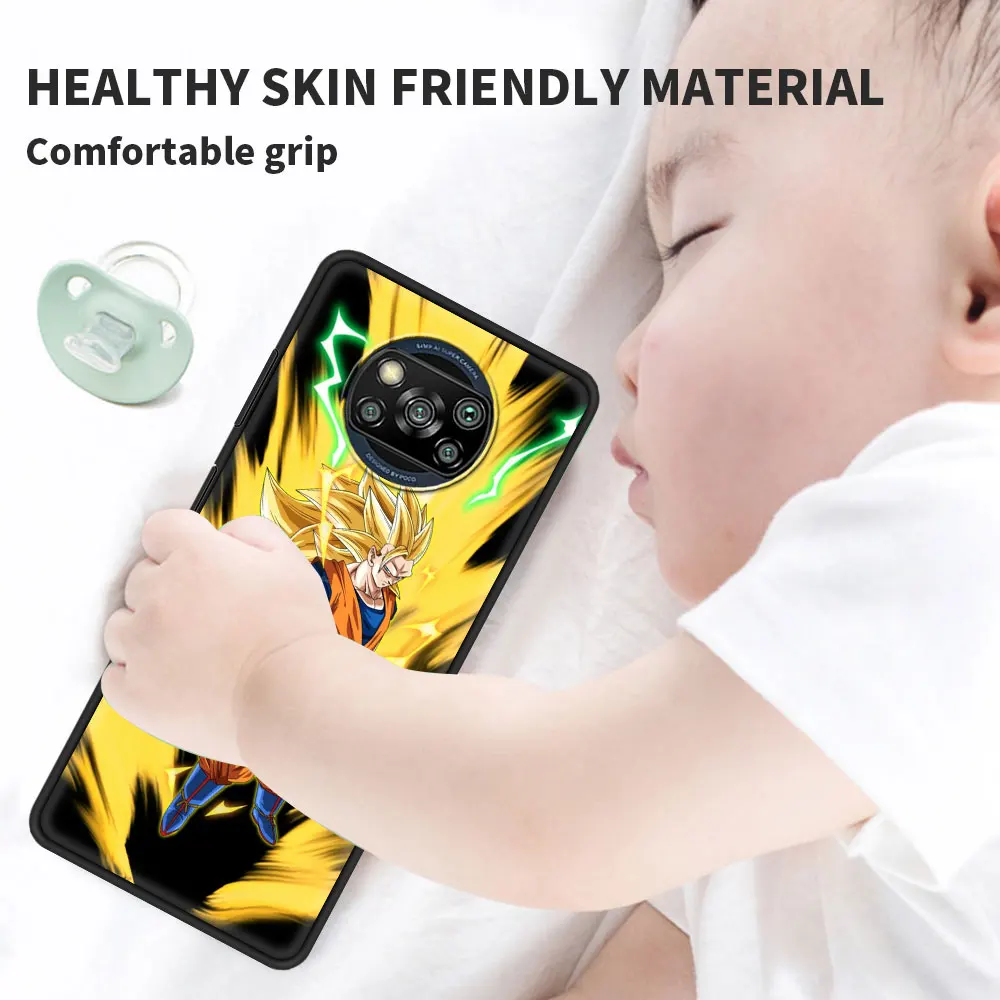 case for xiaomi mi poco x3 nfc 10t pro 5g m3 note 10 lite 9t 11 black luxury printing soft phone cover son gokus d dragon ball free global shipping