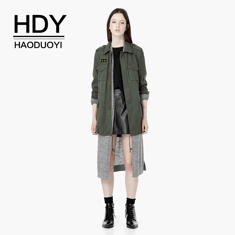 HDY Haoduoyi Новая модная трендовая простая Свободная Повседневная Длинная