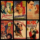 Купите три и отправьте одну классическую серию фильмов, РебеккаБрюс ЛиЧарли Чаплин, ретро, крутая крафт-бумага, украшение для гостиной