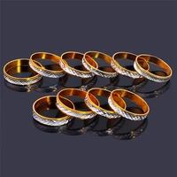 100pcs wholesale simple aluminum engraving rings women men fashion striped style engagement wedding finger jewelry
