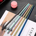 304 нержавеющая сталь Питьевая фотоемкость чай Молочный коктейль многоразовая фотография для бара вечевечерние Боба фототюбики