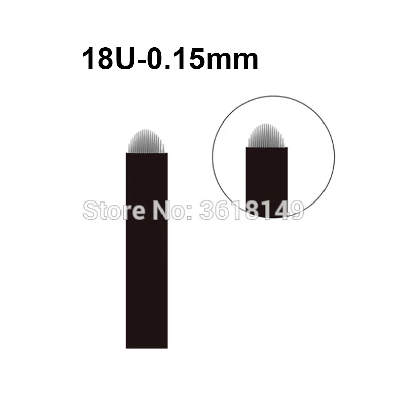 

500pcs 0.15mm Laminas Tebori Microblading Needles 18U for Eyebrow Lip Tattoo Blades for Permanent Makeup Needle for Manual Pen